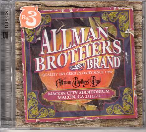 The Allman Brothers Band: Macon City Auditorium 2/11/72, 2 CDs