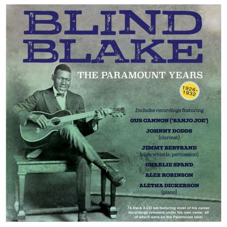 Blind Blake: The Paramount Years 1926 - 1932, 3 CDs