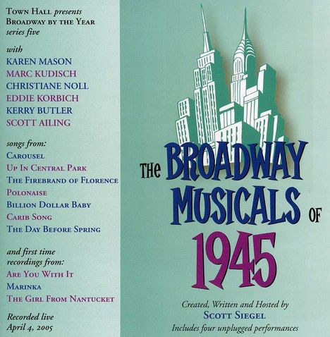 Musical: Broadway Musicals Of 1945, CD