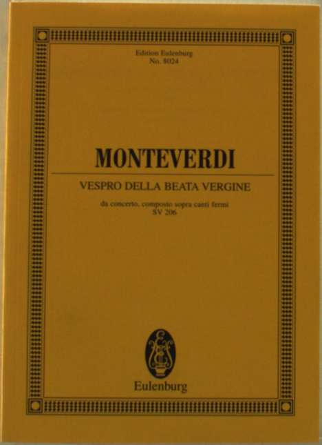 Montev.,C.          :Vespro...206 /ST /2 Bfl,2, Noten
