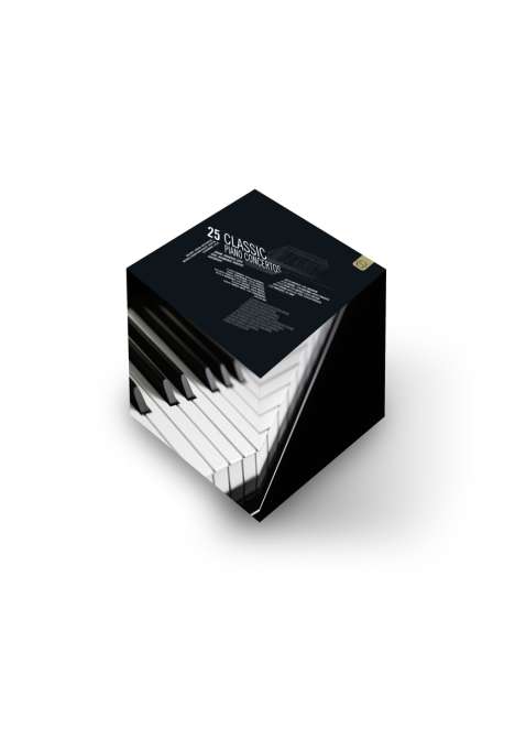 25 klassische Klavierkonzerte - The 25 Best-known Piano Concertos, 7 DVDs und 1 CD