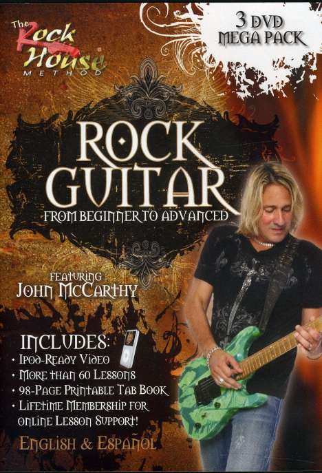 Rock Guitar - From Beginner to Advanced, 3 DVDs