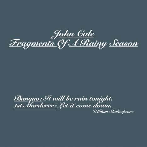 John Cale: Fragments Of A Rainy Season (Reissue) (remastered) (180g), 2 LPs
