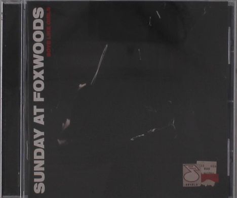 „SUNDAY AT FOXWOODS“ steht vertikal. Darunter „BOYS LIKE GIRLS“ in Rot. Schwarzer Hintergrund mit abstraktem Design.