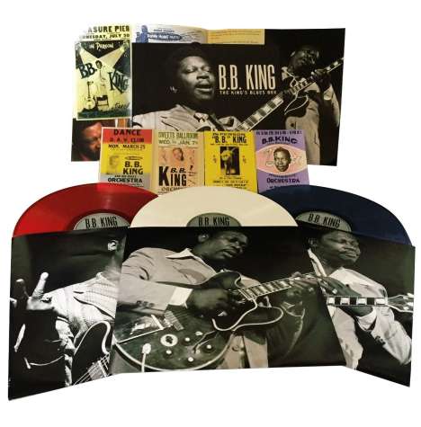 B.B. King: The King's Blues Box (Limited-Edition) (Red, White &amp; Blue Vinyl), 3 LPs