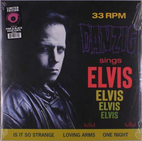 Danzig: Sings Elvis (Limited Edition) (Pink &amp; Black Haze Vinyl), LP