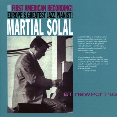 Martial Solal (geb. 1927): At Newport '63, CD