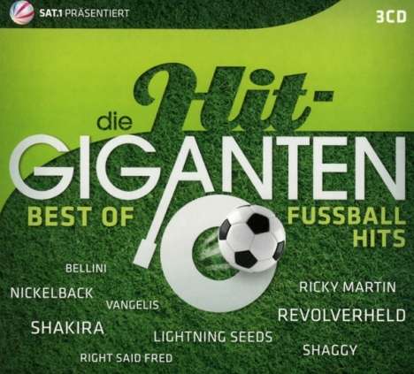 Die Hit-Giganten: Best Of Fußballhits, 3 CDs