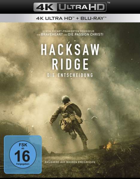 Hacksaw Ridge (Ultra HD Blu-ray &amp; Blu-ray), 1 Ultra HD Blu-ray und 1 Blu-ray Disc
