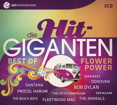Die Hit-Giganten: Best Of Flower Power, 3 CDs