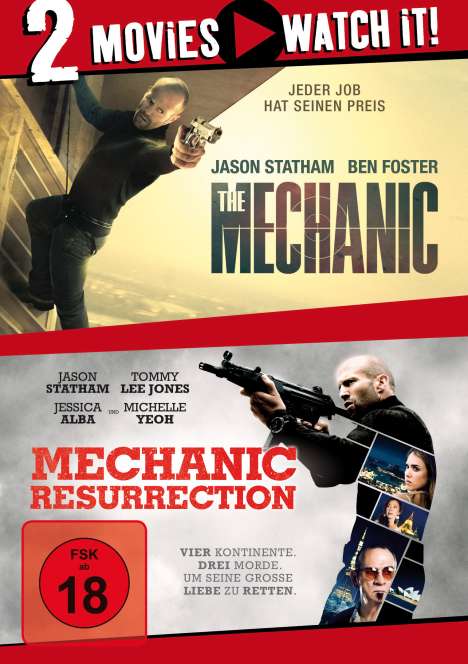 The Mechanic / Mechanic: Resurrection, 2 DVDs