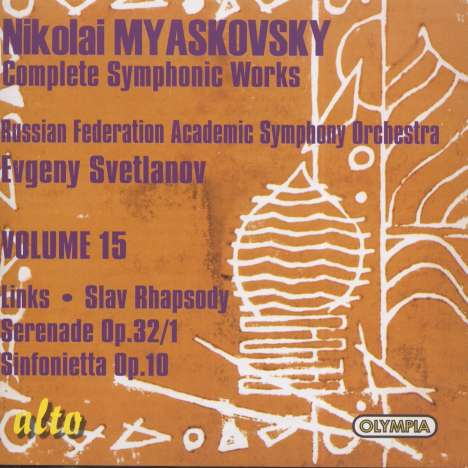 Nikolai Miaskowsky (1881-1950): Sinfonietta A-Dur op.10, CD