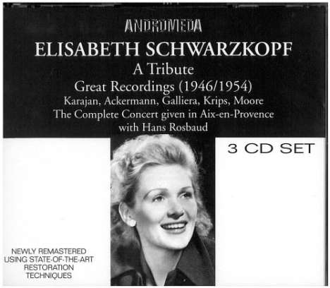 Elisabeth Schwarzkopf singt Arien &amp; Lieder, 3 CDs
