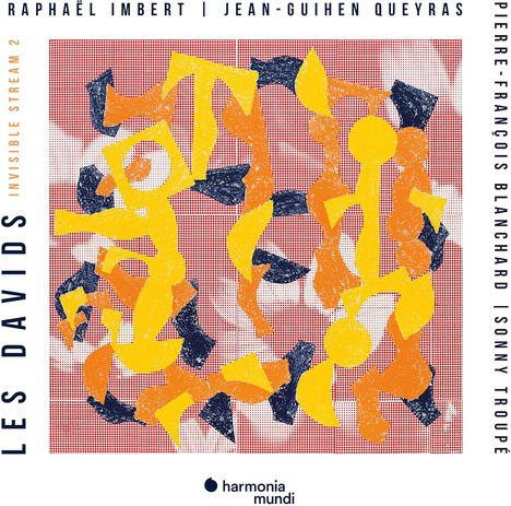 Der Text erwähnt "RAPHÄL IMBERT", "JEAN-GUIHEN QUEYRAS", "PIERRE-FRANÇOIS BLANCHARD", "SONNY TROUPÉ". Bunte abstrakte Formen.
