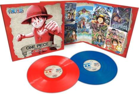 Filmmusik: One Piece Movies Best Selection (Limited Edition) (Red + Blue Vinyl), 2 LPs