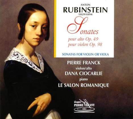 Anton Rubinstein (1829-1894): Sonate für Violine &amp; Klavier Nr.3 op.98, CD