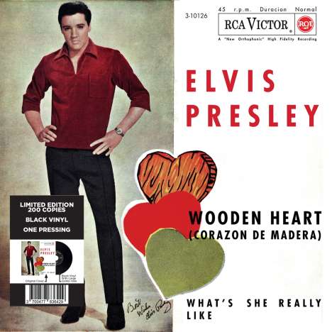 Elvis Presley (1935-1977): Wooden Heart (Limited Edition) (Black Vinyl), Single 7"