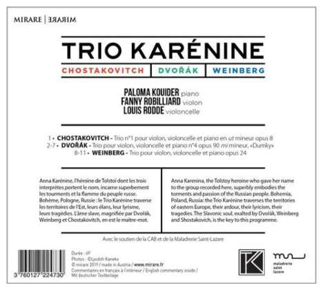 Trio Karenine - Schostakowitsch / Dvorak / Weinberg, CD