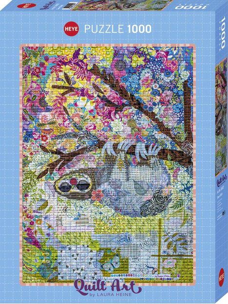 Laura Heine: Sewn Sloth Puzzle 1000 Teile, Diverse