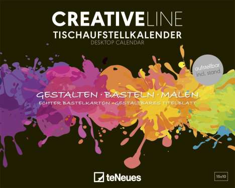 Creative Line Bastelkal. 2021 Tischaufst. quer, Kalender