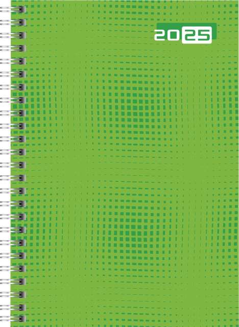 rido/idé 7021007015 Buchkalender Modell futura 2 (2025)| 2 Seiten = 1 Woche| A5| 160 Seiten| Grafik-Einband| grün, Buch