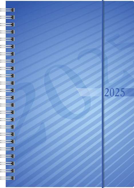 rido/idé 7021102305 Buchkalender Modell futura 2 (2025)| 2 Seiten = 1 Woche| A5| 160 Seiten| PP-Einband| blau, Buch
