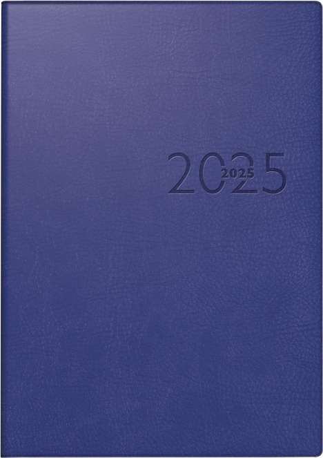rido/idé 7023016305 Buchkalender Modell studioplan int. (2025)| 2 Seiten = 1 Woche| 168 × 240 mm| 160 Seiten| Kunstleder-Einband Prestige| blau, Buch