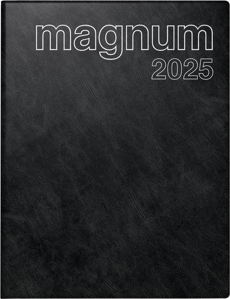 rido/idé 7027042905 Buchkalender Modell magnum (2025)| 2 Seiten = 1 Woche| 183 × 240 mm| 144 Seiten| Schaumfolien-Einband Catana| schwarz, Buch