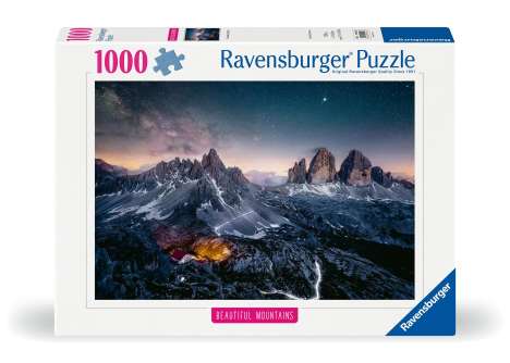 Ravensburger Puzzle 12000256 - Drei Zinnen, Dolomiten - 1000 Teile Puzzle, Beautiful Mountains Kollektion, für Erwachsene und Kinder ab 14 Jahren, Diverse