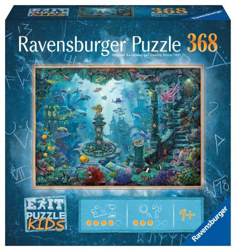 Ravensburger EXIT Puzzle Kids - 13394 Im Unterwasserreich - 368 Teile Puzzle für Kinder ab 9 Jahren, Kinderpuzzle, Diverse