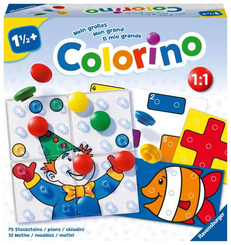 Ravensburger 25959 Mein großes Colorino, Mitwachsendes Lernspiel - So wird Farben lernen zum Kinderspiel - Der Spieleklassiker für Kinder ab 1,5 Jahren, Spiele