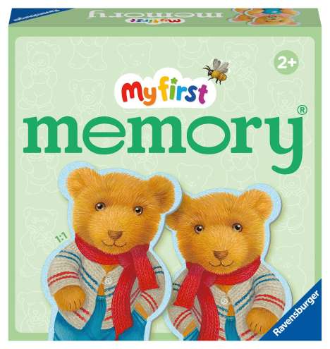 Ravensburger - 22376 - My first memory® Teddys, Merk- und Suchspiel mit extra großen Bildkarten in Teddyform für Kinder ab 2 Jahren, Spiele