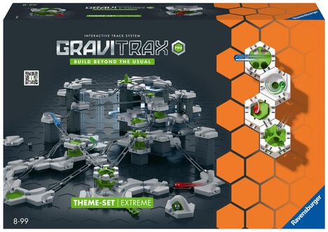 Ravensburger GraviTrax PRO Theme-Set Extreme. Interaktives Kugelbahnsystem, Konstruktionsspielzeug ab 8 Jahren. Kombinierbar mit allen GraviTrax Produktlinien, Starter-Sets, Extensions und Elements., Spiele