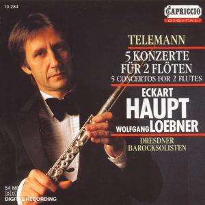 Georg Philipp Telemann (1681-1767): 5 Konzerte für 2 Flöten, CD