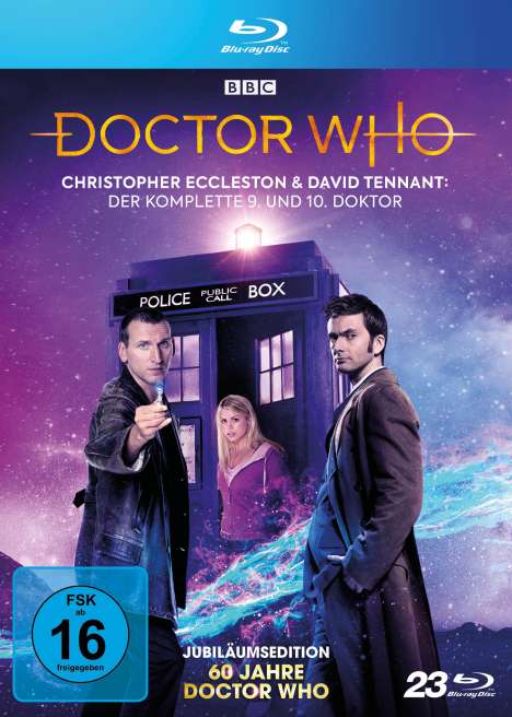 Doctor Who - Christopher Eccleston &amp; David Tennant Jahre: Der komplette 9. und 10. Doktor (Jubiläumsedition: 60 Jahre Doctor Who) (Blu-ray), 23 Blu-ray Discs