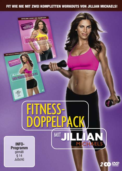 Fitness-Doppelpack mit Jillian Michaels: Der perfekte Knack-Po / Extreme Shred, 2 DVDs