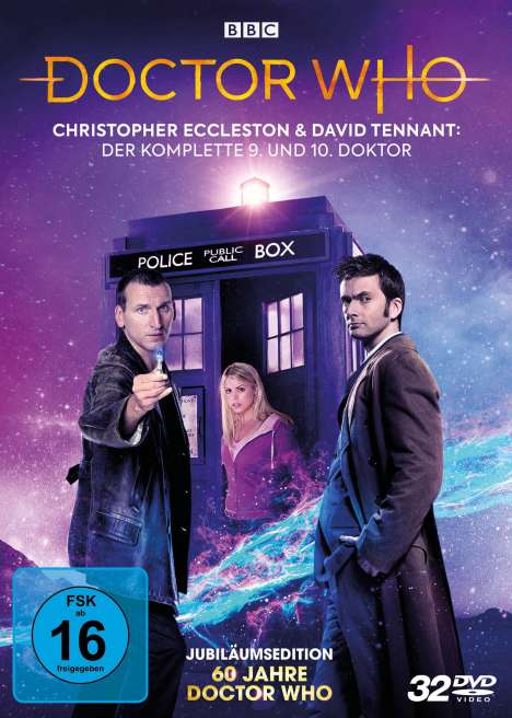 Doctor Who - Christopher Eccleston &amp; David Tennant Jahre: Der komplette 9. und 10. Doktor (Jubiläumsedition: 60 Jahre Doctor Who), 32 DVDs