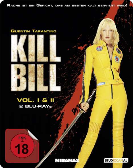 Kill Bill Vol.1 &amp; 2 (Blu-ray im Steelbook), 2 Blu-ray Discs