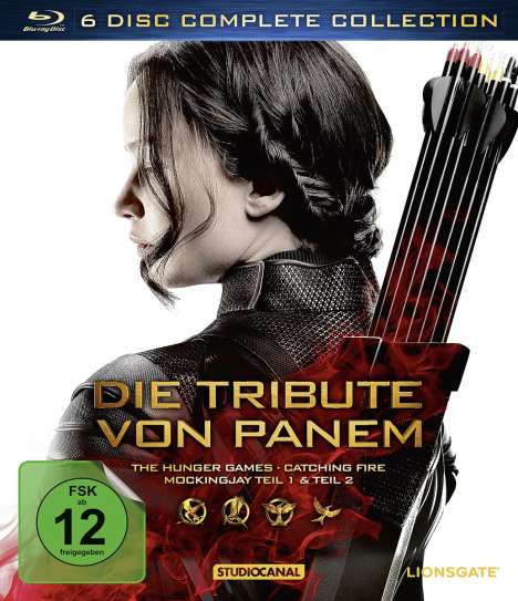 Die Tribute von Panem (Complete Collection) (Blu-ray), 6 Blu-ray Discs