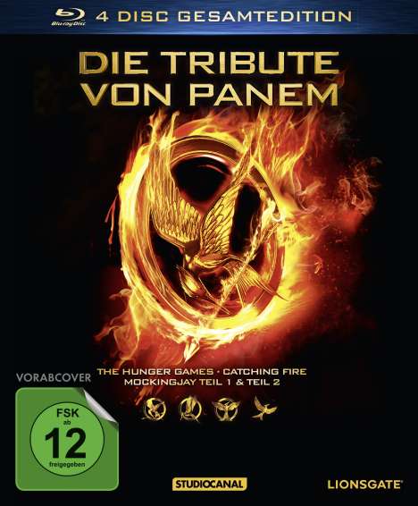 Die Tribute von Panem (Gesamtedition) (Blu-ray), 4 Blu-ray Discs
