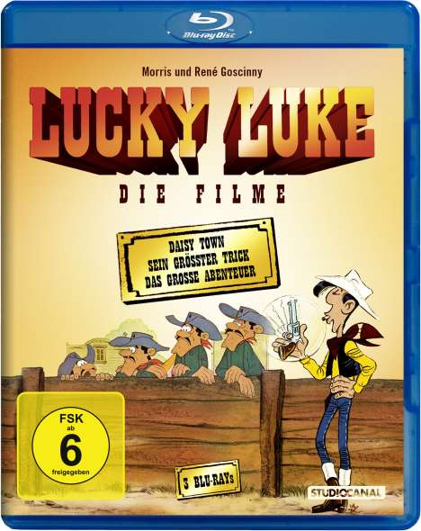 Lucky Luke - Die Filme (Blu-ray), 3 Blu-ray Discs