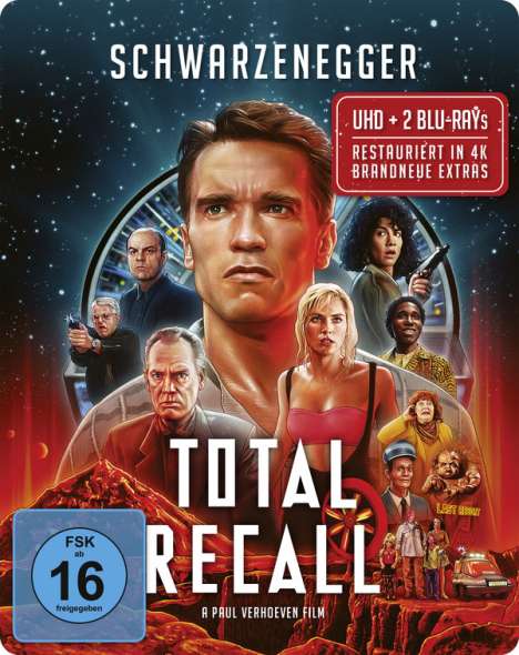 Total Recall (1990) (Ultra HD Blu-ray &amp; Blu-ray im Steelbook), 1 Ultra HD Blu-ray und 2 Blu-ray Discs