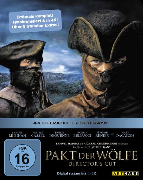 Pakt der Wölfe (Ultra HD Blu-ray &amp; Blu-ray im Steelbook), 1 Ultra HD Blu-ray und 2 Blu-ray Discs