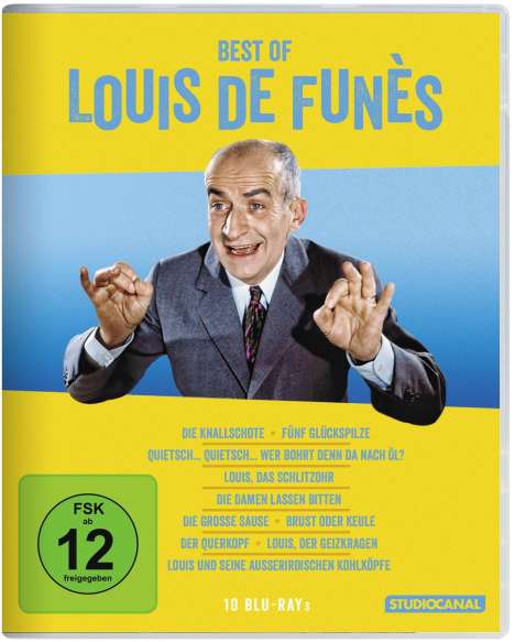 Best of Louis de Funès (Blu-ray), 10 Blu-ray Discs