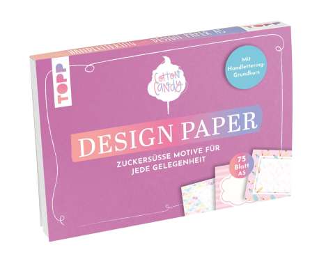 Ludmila Blum: Handlettering Design Paper Block Cotton Candy A5, Diverse