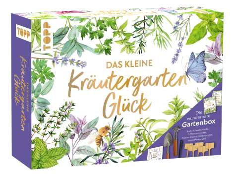 Ina Volkmer: Das kleine Kräutergarten-Glück - Die wunderbare Gartenbox. Mit Kräuterkunde und Werkzeugen, Diverse