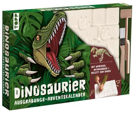Dinosaurier - Der Ausgrabungs-Adventskalender. 24 coole Überraschungen zum Ausgraben und Entdecken, Kalender