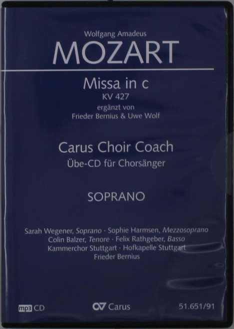 Wolfgang Amadeus Mozart: Missa in c KV 427 c-Moll KV 427, Noten