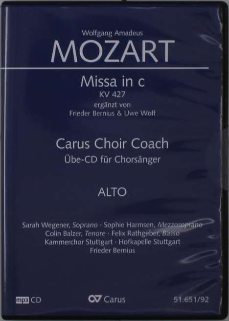 Wolfgang Amadeus Mozart: Missa in c KV 427 c-Moll KV 427, Noten