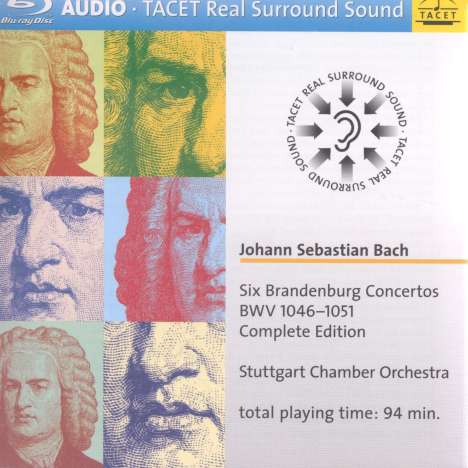 Johann Sebastian Bach (1685-1750): Brandenburgische Konzerte Nr.1-6, 1 Blu-ray Audio und 1 CD
